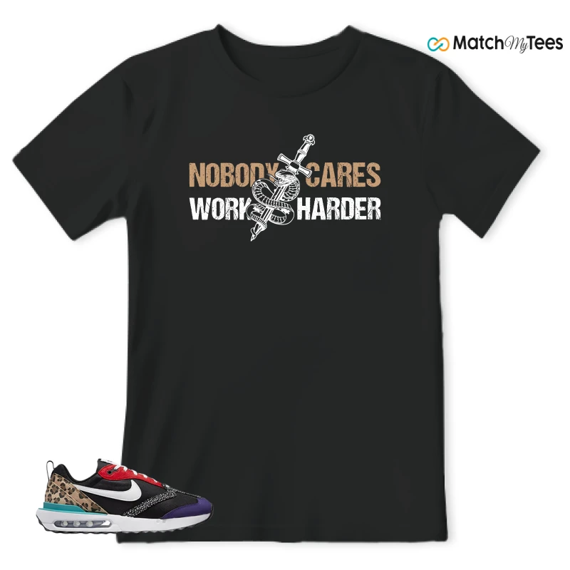 NIKE AIR MAX DAWN SE BLACK SAFARI ANIMAL (WOMEN'S) SNEAKER Matching Tees t-shirt