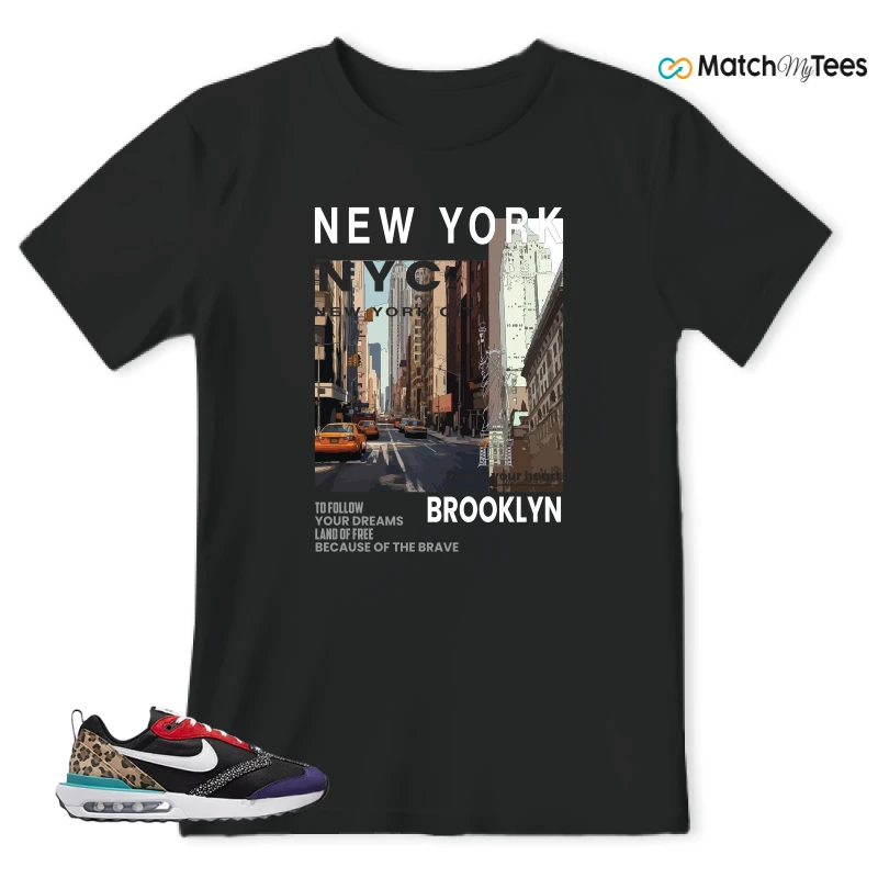 NIKE AIR MAX DAWN SE BLACK SAFARI ANIMAL (WOMEN'S) SNEAKER Matching Tees t-shirt