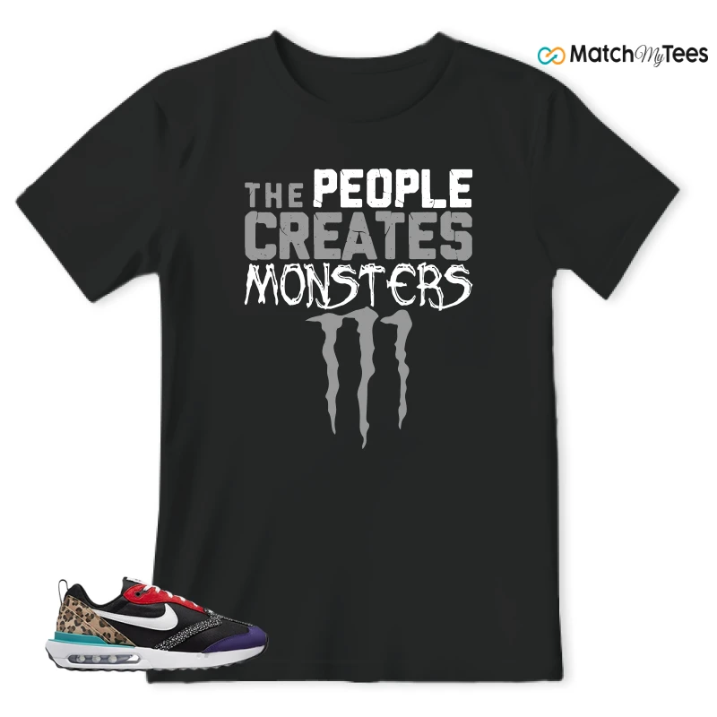 NIKE AIR MAX DAWN SE BLACK SAFARI ANIMAL (WOMEN'S) SNEAKER Matching Tees t-shirt