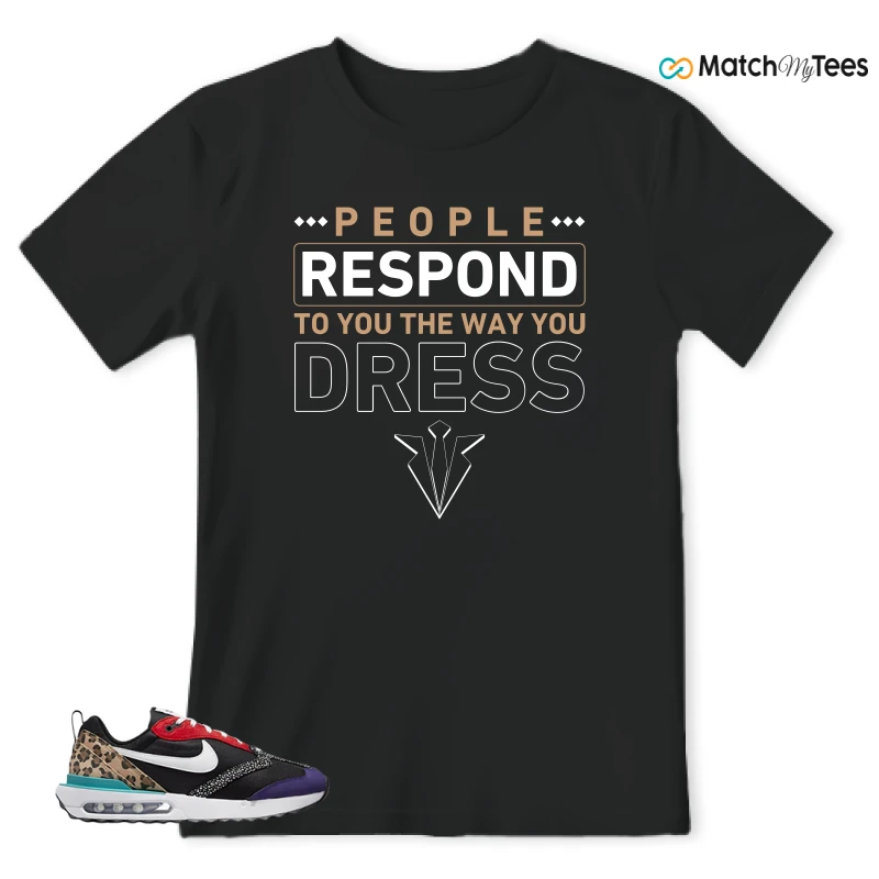 NIKE AIR MAX DAWN SE BLACK SAFARI ANIMAL (WOMEN'S) SNEAKER Matching Tees t-shirt