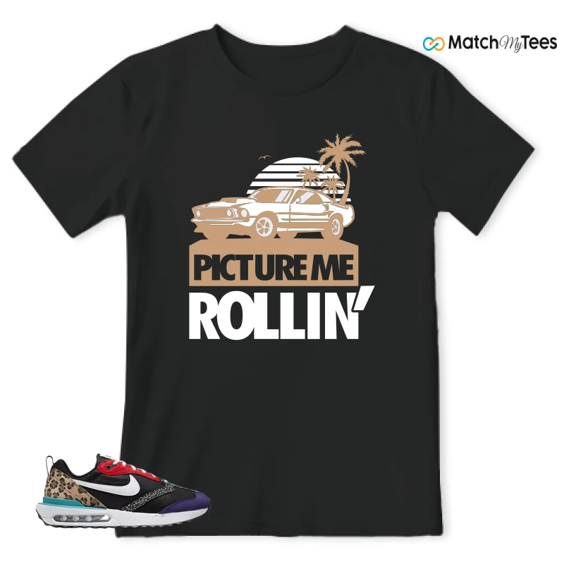 NIKE AIR MAX DAWN SE BLACK SAFARI ANIMAL (WOMEN'S) SNEAKER Matching Tees t-shirt