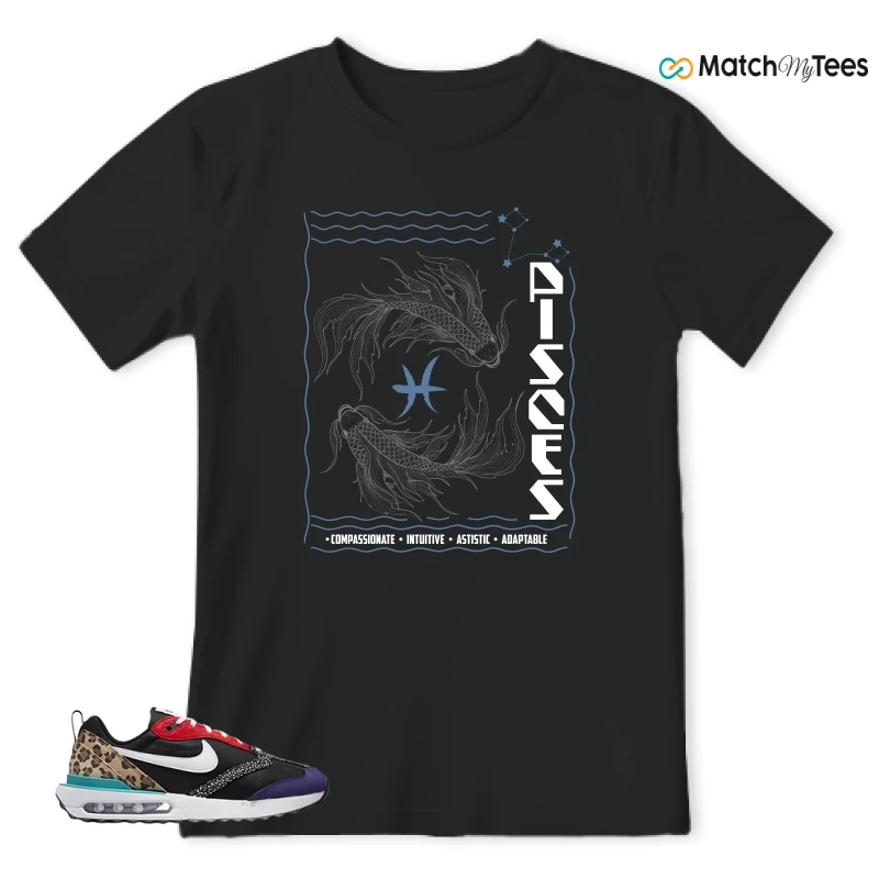 NIKE AIR MAX DAWN SE BLACK SAFARI ANIMAL (WOMEN'S) SNEAKER Matching Tees t-shirt
