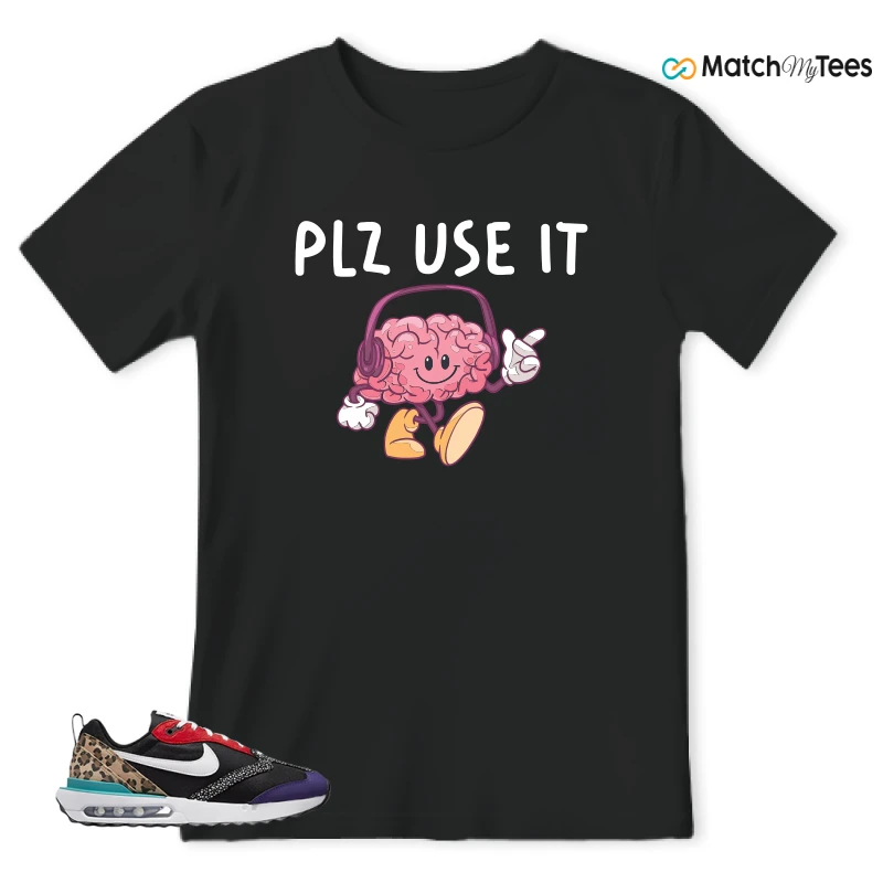 NIKE AIR MAX DAWN SE BLACK SAFARI ANIMAL (WOMEN'S) SNEAKER Matching Tees t-shirt