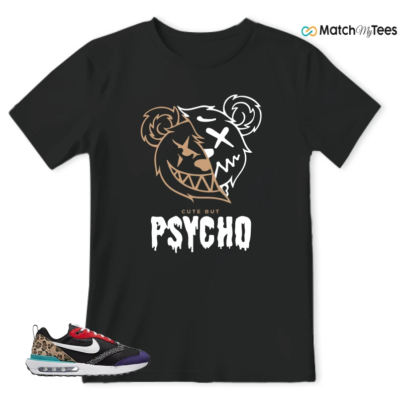 NIKE AIR MAX DAWN SE BLACK SAFARI ANIMAL (WOMEN'S) SNEAKER Matching Tees t-shirt