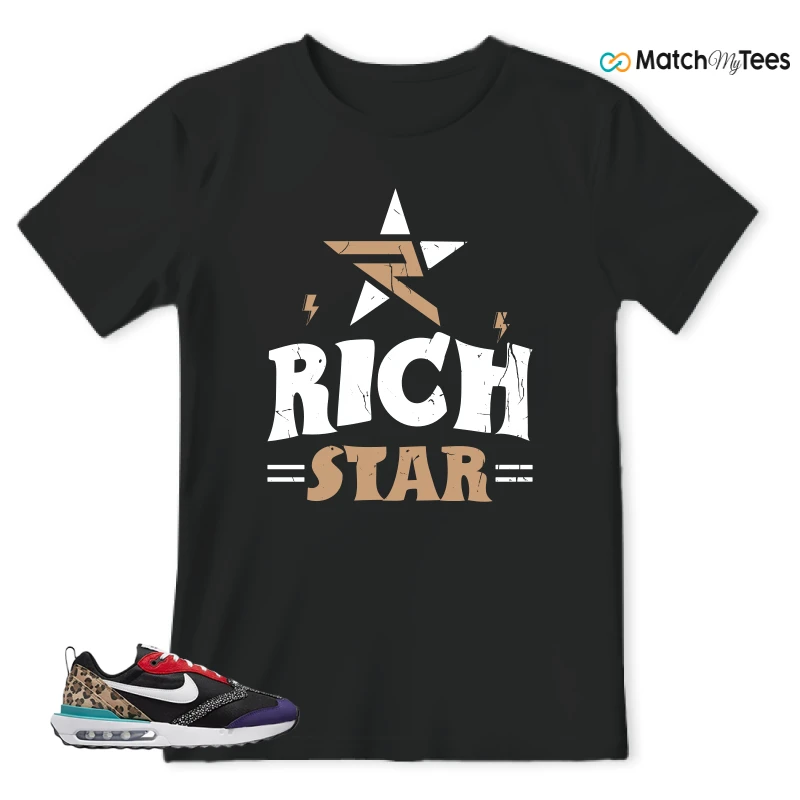 NIKE AIR MAX DAWN SE BLACK SAFARI ANIMAL (WOMEN'S) SNEAKER Matching Tees t-shirt