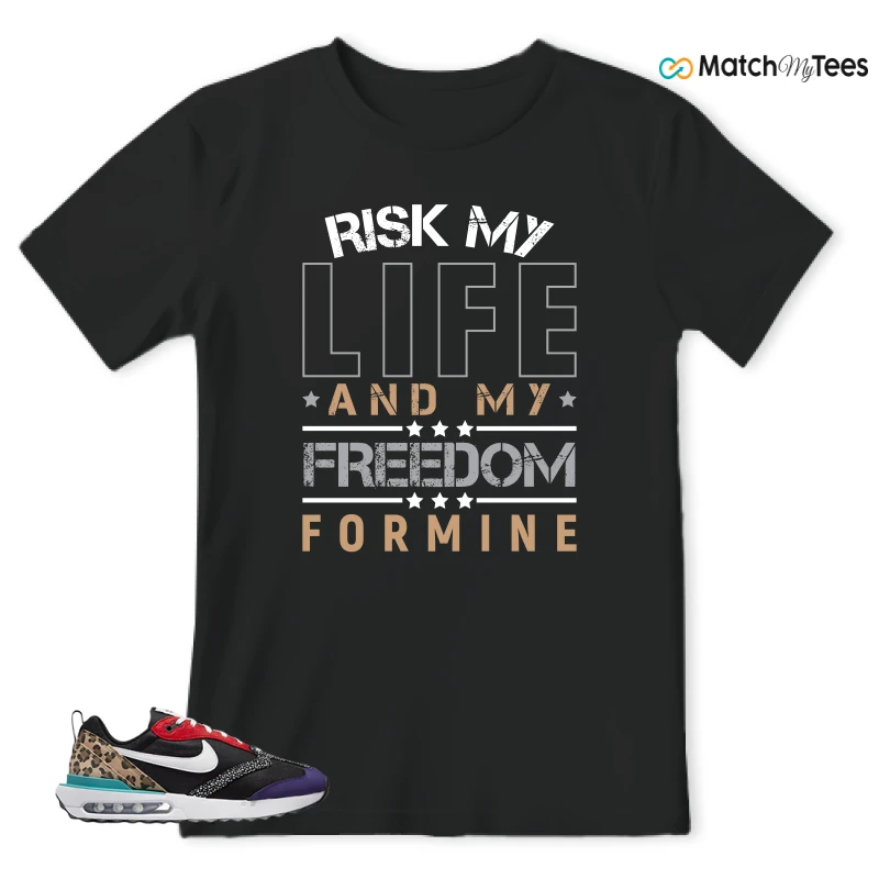 NIKE AIR MAX DAWN SE BLACK SAFARI ANIMAL (WOMEN'S) SNEAKER Matching Tees t-shirt