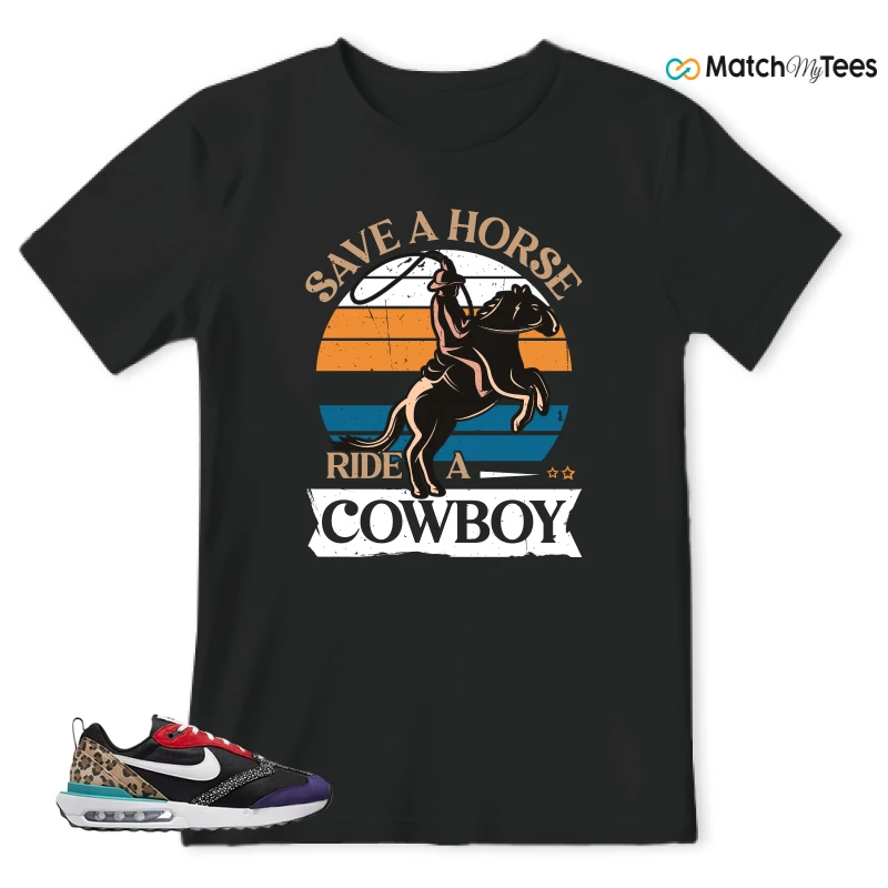 NIKE AIR MAX DAWN SE BLACK SAFARI ANIMAL (WOMEN'S) SNEAKER Matching Tees t-shirt