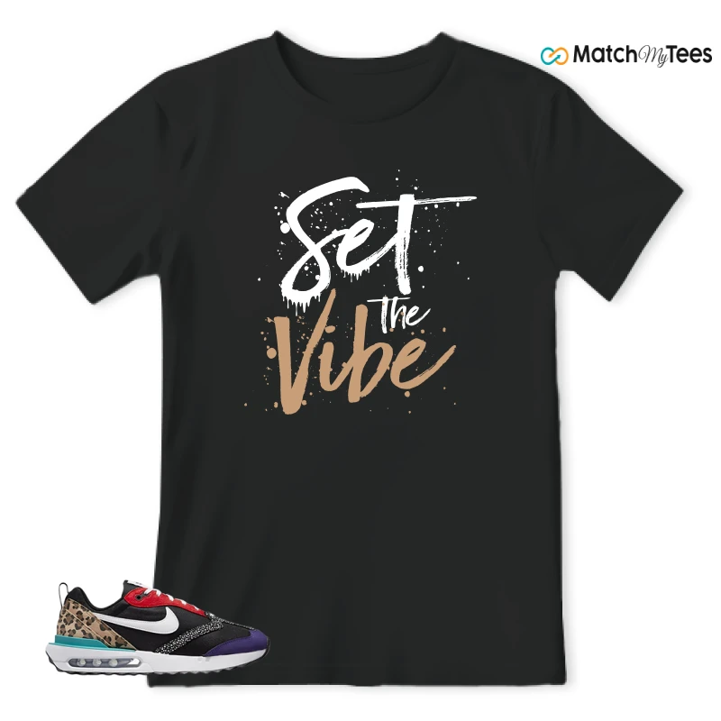 NIKE AIR MAX DAWN SE BLACK SAFARI ANIMAL (WOMEN'S) SNEAKER Matching Tees t-shirt