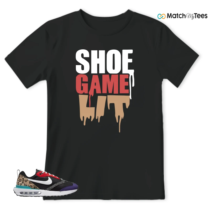 NIKE AIR MAX DAWN SE BLACK SAFARI ANIMAL (WOMEN'S) SNEAKER Matching Tees t-shirt