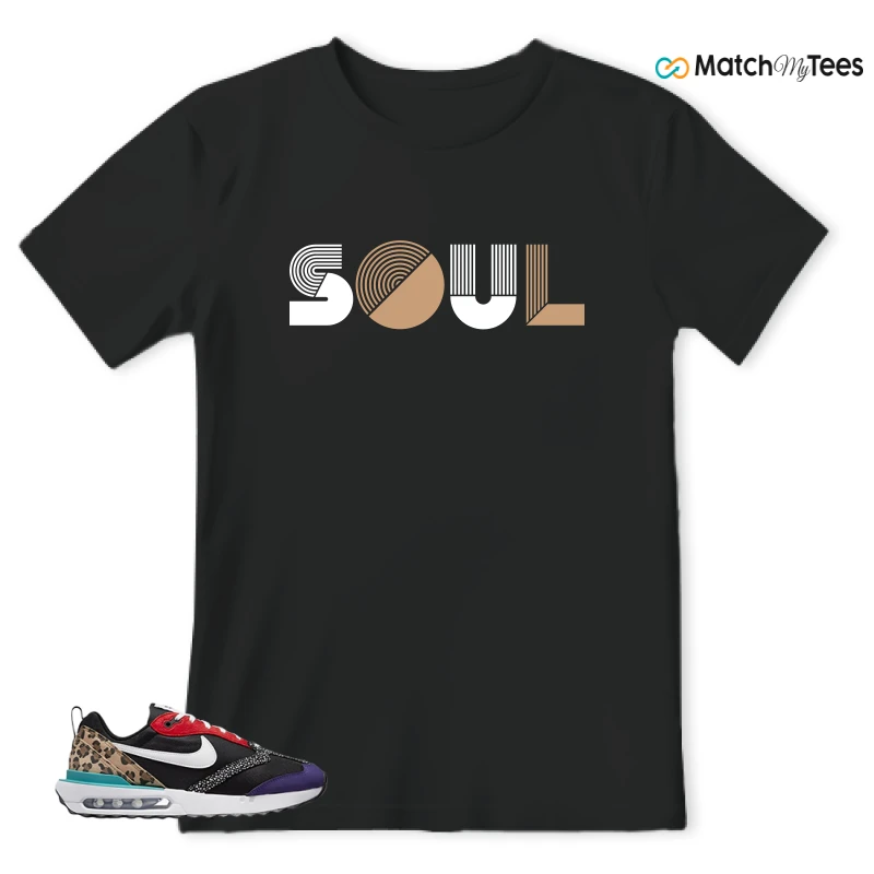 NIKE AIR MAX DAWN SE BLACK SAFARI ANIMAL (WOMEN'S) SNEAKER Matching Tees t-shirt