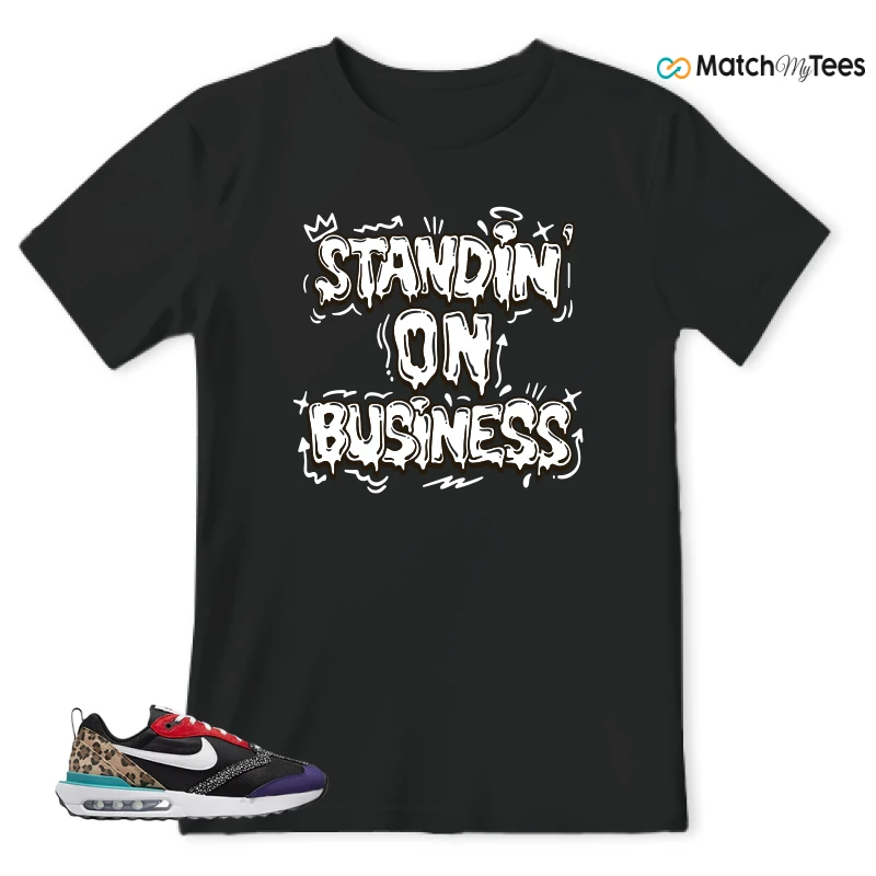 NIKE AIR MAX DAWN SE BLACK SAFARI ANIMAL (WOMEN'S) SNEAKER Matching Tees t-shirt