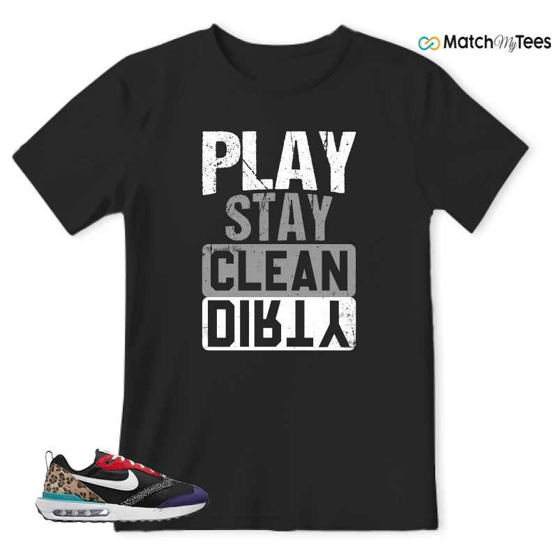 NIKE AIR MAX DAWN SE BLACK SAFARI ANIMAL (WOMEN'S) SNEAKER Matching Tees t-shirt