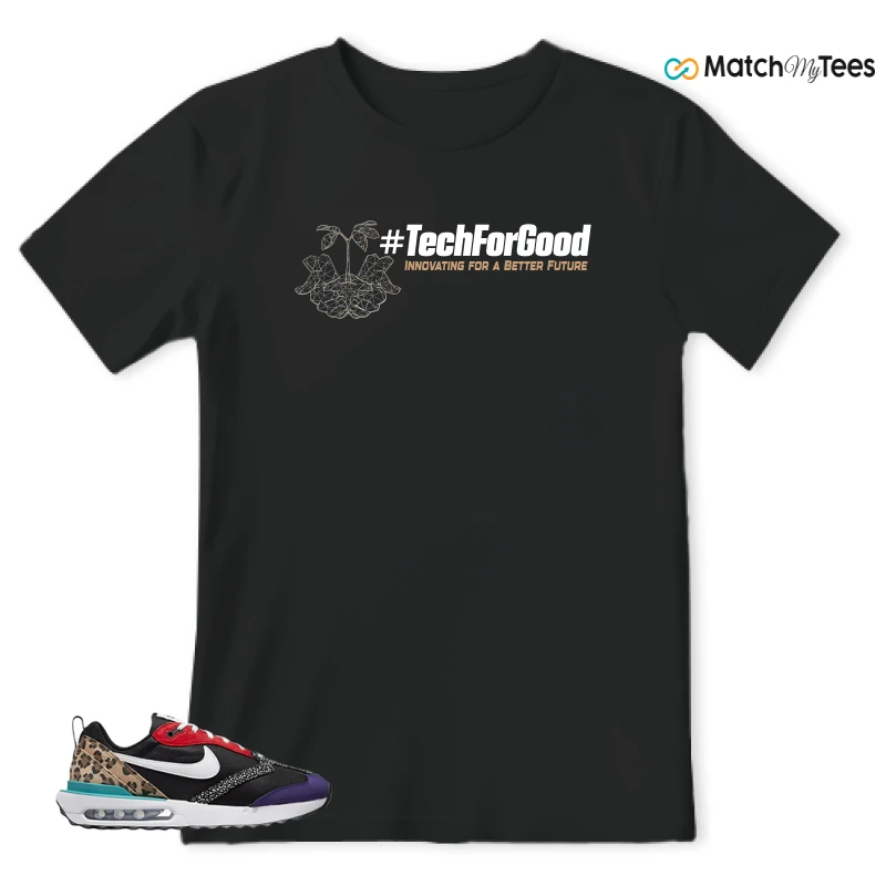 NIKE AIR MAX DAWN SE BLACK SAFARI ANIMAL (WOMEN'S) SNEAKER Matching Tees t-shirt