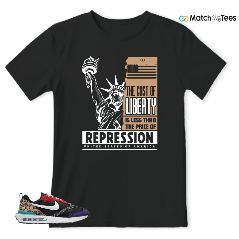 NIKE AIR MAX DAWN SE BLACK SAFARI ANIMAL (WOMEN'S) SNEAKER Matching Tees t-shirt