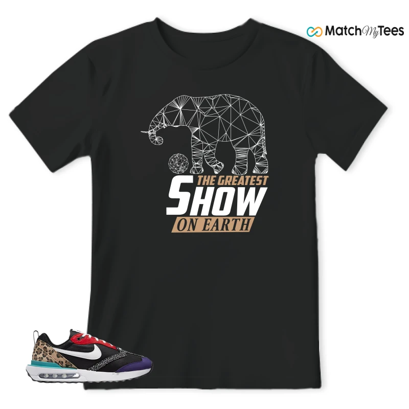NIKE AIR MAX DAWN SE BLACK SAFARI ANIMAL (WOMEN'S) SNEAKER Matching Tees t-shirt