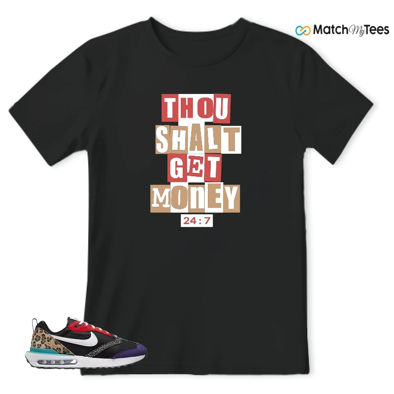NIKE AIR MAX DAWN SE BLACK SAFARI ANIMAL (WOMEN'S) SNEAKER Matching Tees t-shirt