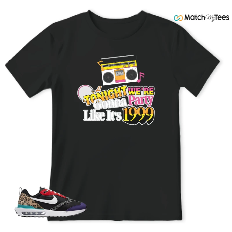 NIKE AIR MAX DAWN SE BLACK SAFARI ANIMAL (WOMEN'S) SNEAKER Matching Tees t-shirt