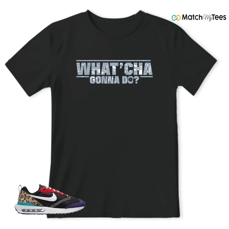 NIKE AIR MAX DAWN SE BLACK SAFARI ANIMAL (WOMEN'S) SNEAKER Matching Tees t-shirt