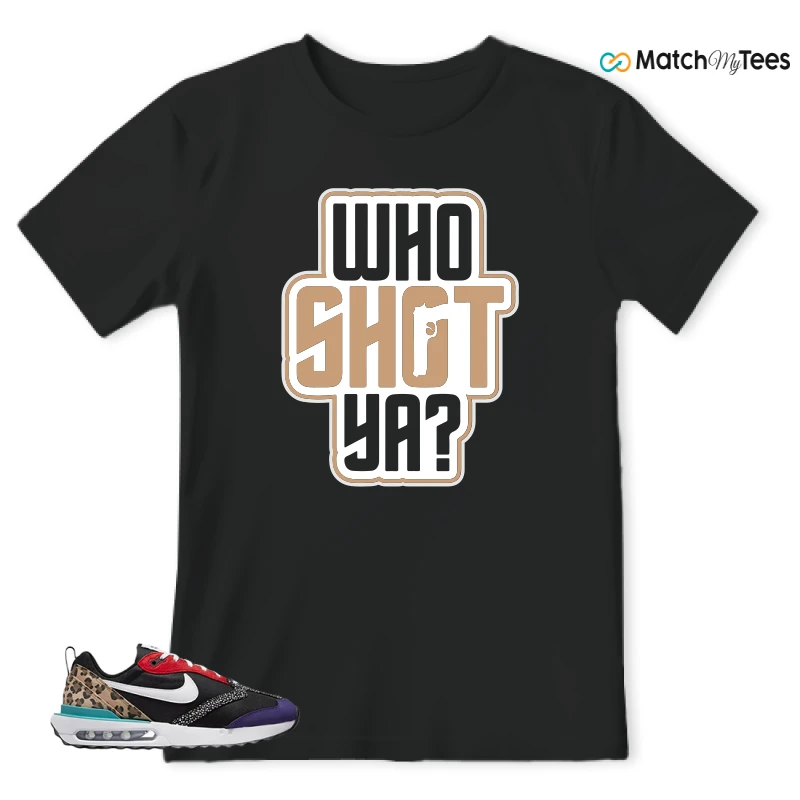 NIKE AIR MAX DAWN SE BLACK SAFARI ANIMAL (WOMEN'S) SNEAKER Matching Tees t-shirt