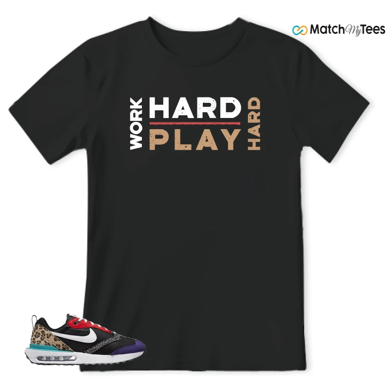 NIKE AIR MAX DAWN SE BLACK SAFARI ANIMAL (WOMEN'S) SNEAKER Matching Tees t-shirt
