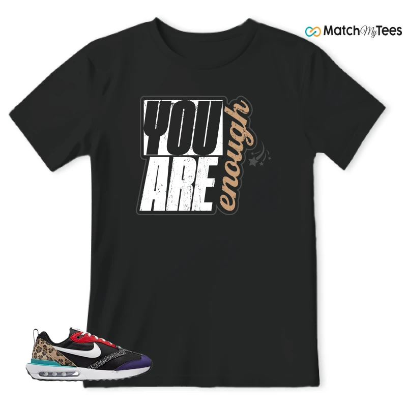 NIKE AIR MAX DAWN SE BLACK SAFARI ANIMAL (WOMEN'S) SNEAKER Matching Tees t-shirt