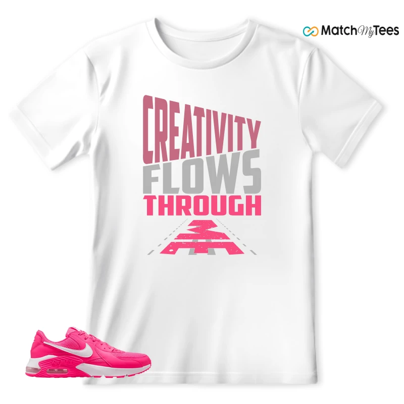 NIKE AIR MAX EXCEE BRIGHT PINK SNEAKER Matching Tees t-shirt