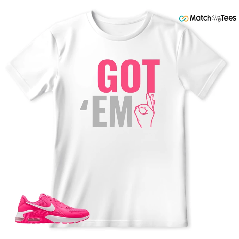 NIKE AIR MAX EXCEE BRIGHT PINK SNEAKER Matching Tees t-shirt