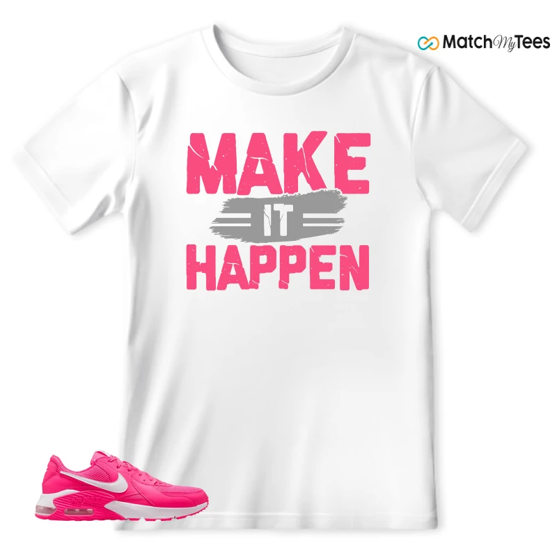 NIKE AIR MAX EXCEE BRIGHT PINK SNEAKER Matching Tees t-shirt