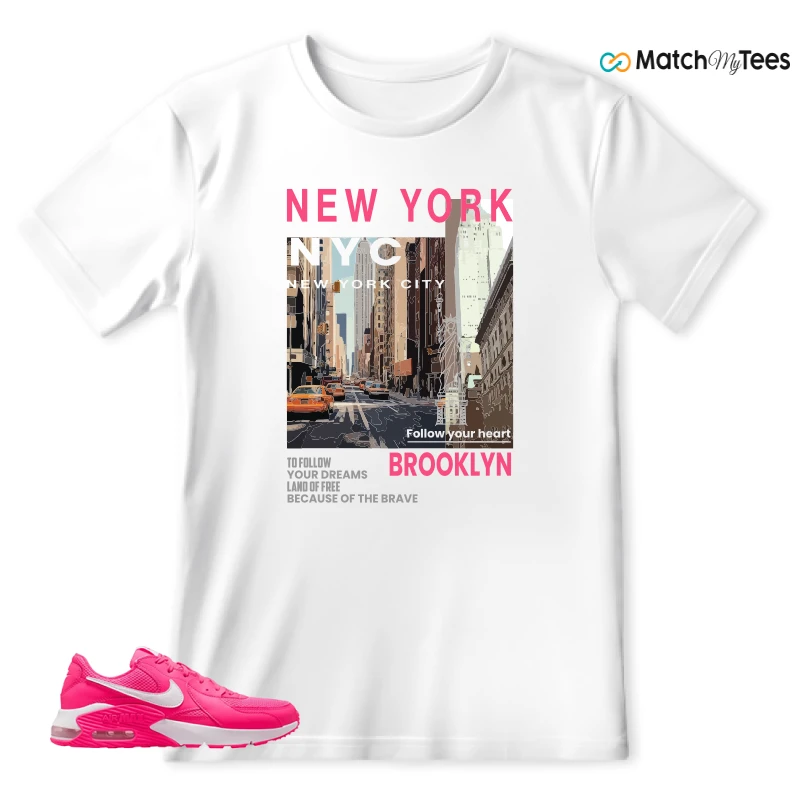 NIKE AIR MAX EXCEE BRIGHT PINK SNEAKER Matching Tees t-shirt