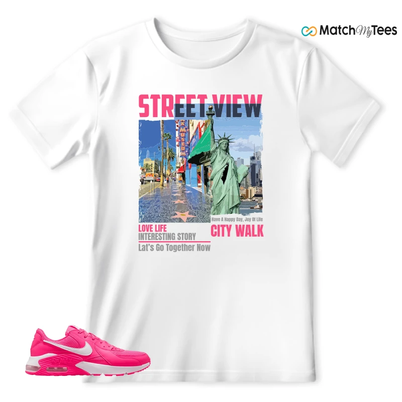 NIKE AIR MAX EXCEE BRIGHT PINK SNEAKER Matching Tees t-shirt