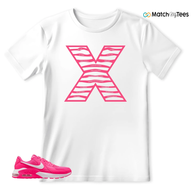 NIKE AIR MAX EXCEE BRIGHT PINK SNEAKER Matching Tees t-shirt