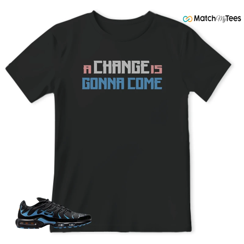 NIKE AIR MAX PLUS BLACK UNIVERSITY BLUE (2022) SNEAKER Matching Tees t-shirt