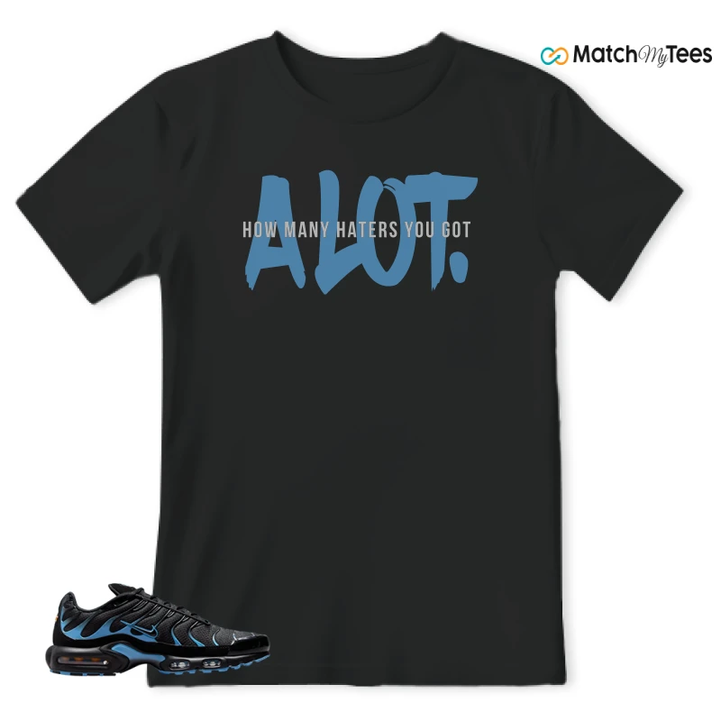 NIKE AIR MAX PLUS BLACK UNIVERSITY BLUE (2022) SNEAKER Matching Tees t-shirt