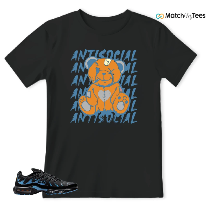 NIKE AIR MAX PLUS BLACK UNIVERSITY BLUE (2022) SNEAKER Matching Tees t-shirt