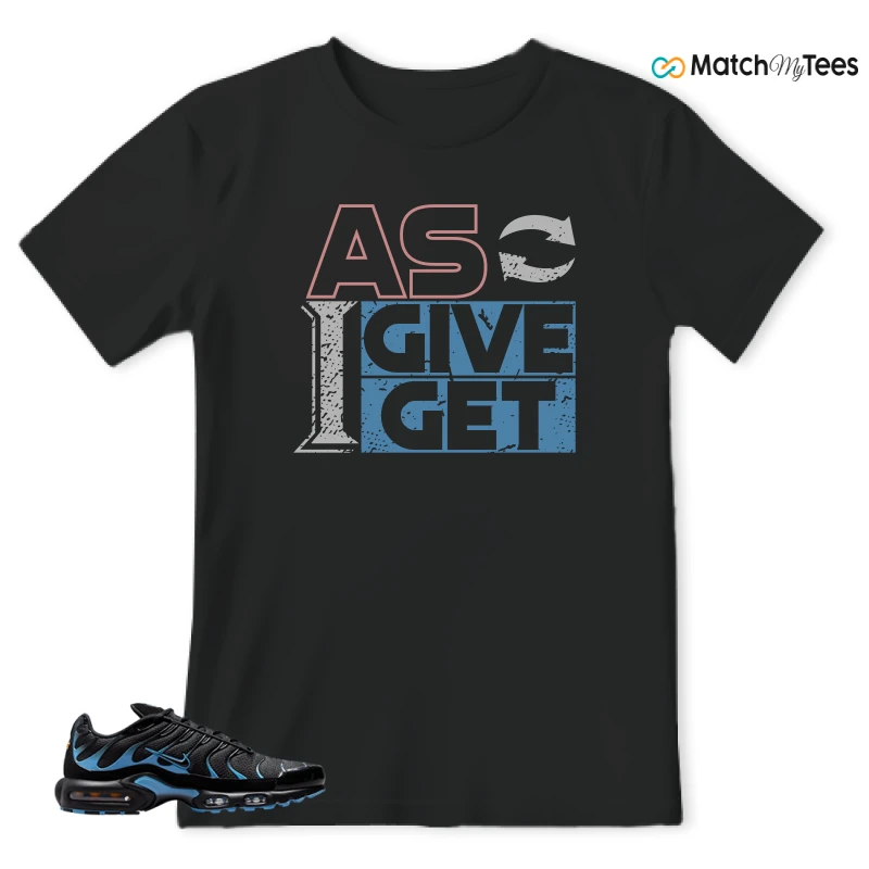 NIKE AIR MAX PLUS BLACK UNIVERSITY BLUE (2022) SNEAKER Matching Tees t-shirt