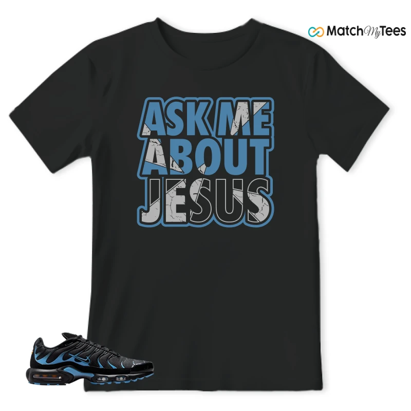 NIKE AIR MAX PLUS BLACK UNIVERSITY BLUE (2022) SNEAKER Matching Tees t-shirt