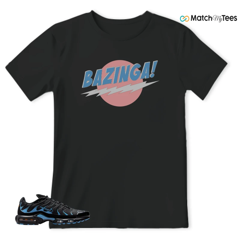 NIKE AIR MAX PLUS BLACK UNIVERSITY BLUE (2022) SNEAKER Matching Tees t-shirt