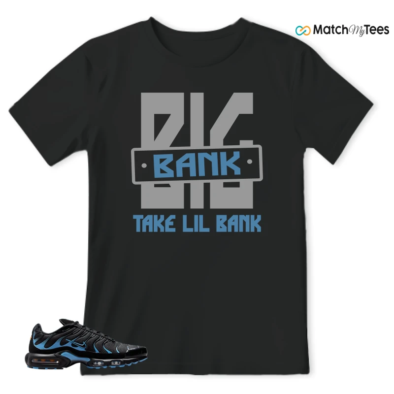 NIKE AIR MAX PLUS BLACK UNIVERSITY BLUE (2022) SNEAKER Matching Tees t-shirt