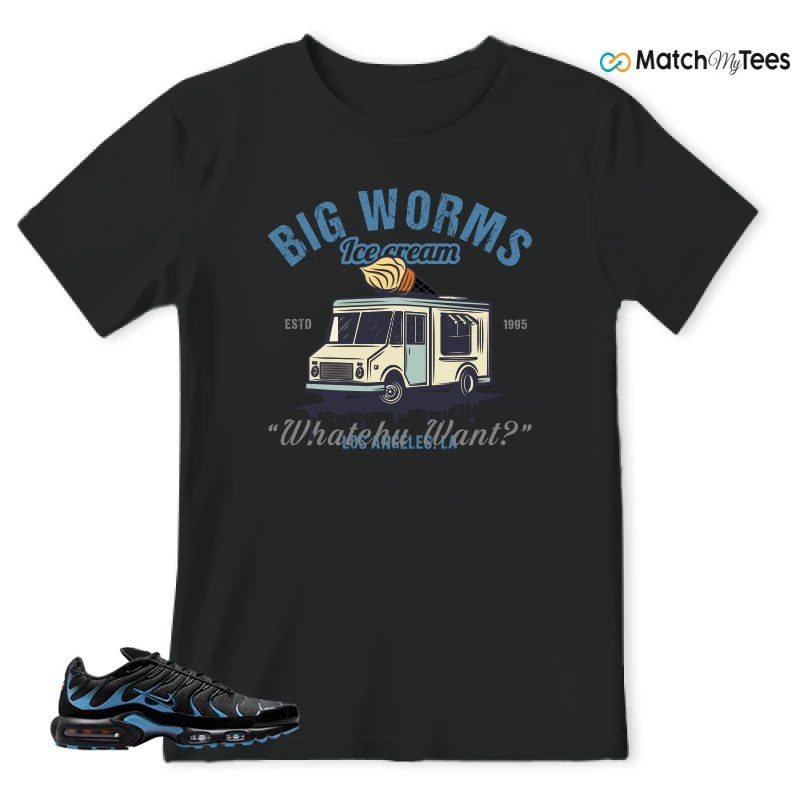 NIKE AIR MAX PLUS BLACK UNIVERSITY BLUE (2022) SNEAKER Matching Tees t-shirt
