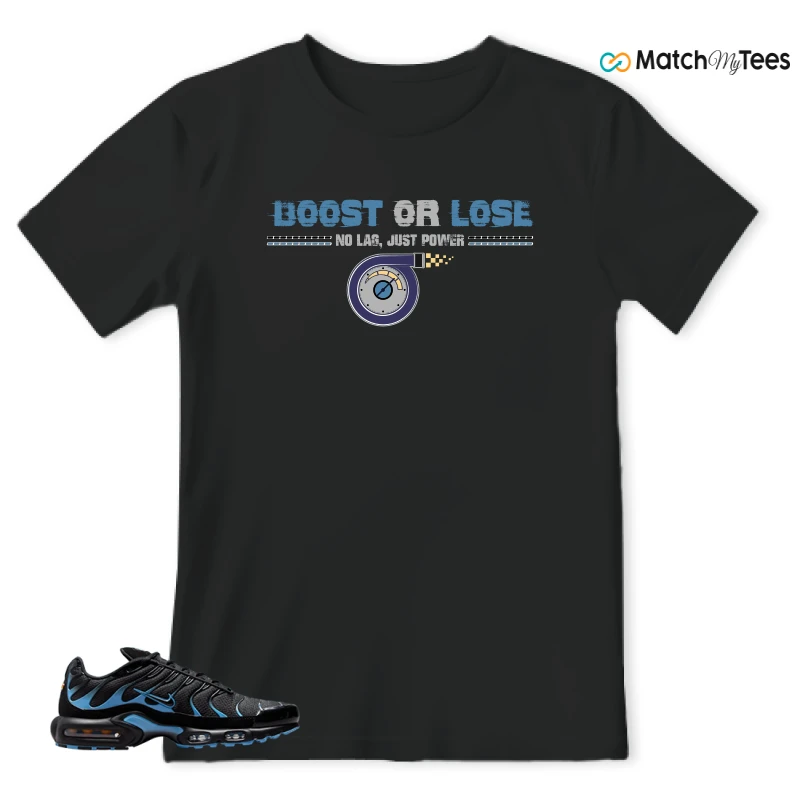NIKE AIR MAX PLUS BLACK UNIVERSITY BLUE (2022) SNEAKER Matching Tees t-shirt