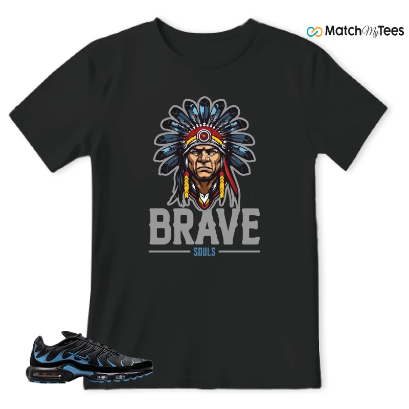 NIKE AIR MAX PLUS BLACK UNIVERSITY BLUE (2022) SNEAKER Matching Tees t-shirt