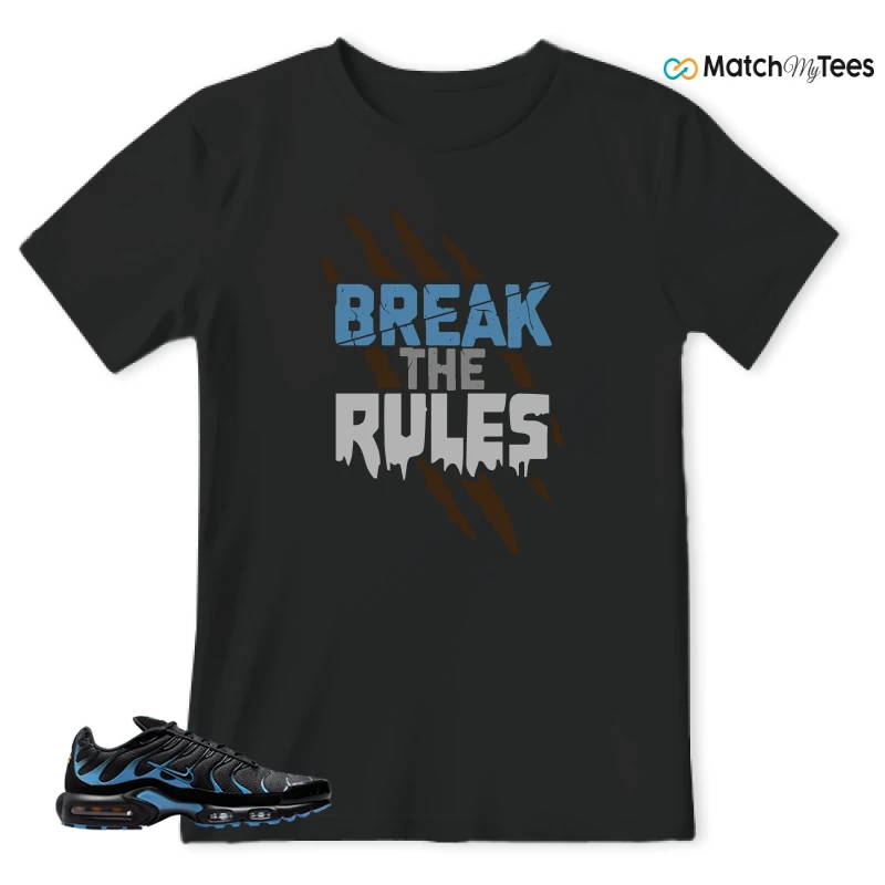 NIKE AIR MAX PLUS BLACK UNIVERSITY BLUE (2022) SNEAKER Matching Tees t-shirt