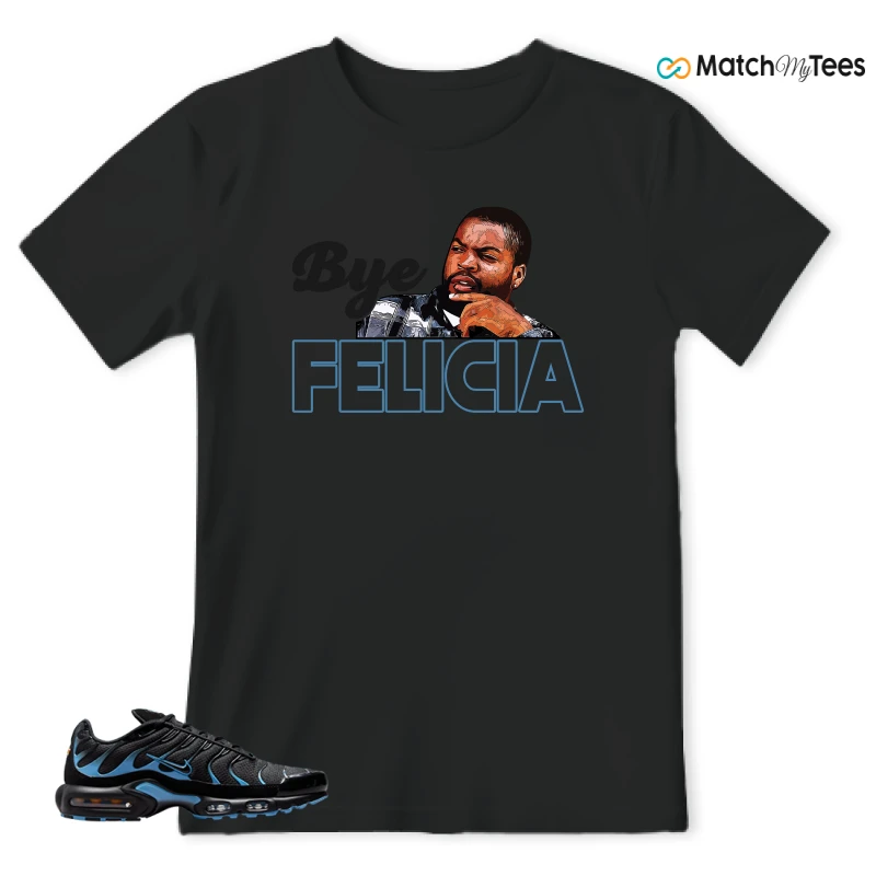 NIKE AIR MAX PLUS BLACK UNIVERSITY BLUE (2022) SNEAKER Matching Tees t-shirt