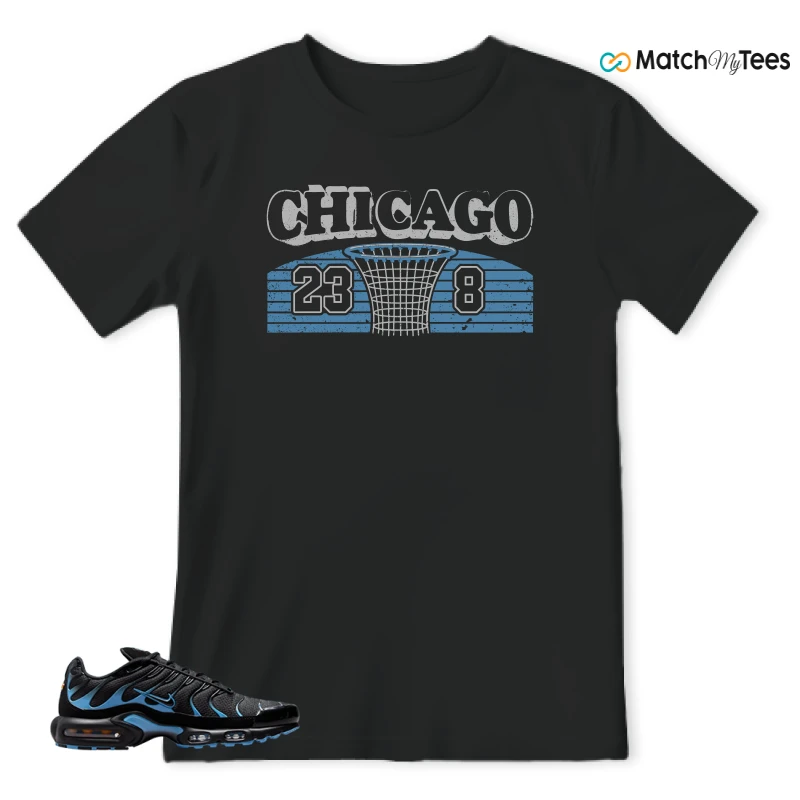 NIKE AIR MAX PLUS BLACK UNIVERSITY BLUE (2022) SNEAKER Matching Tees t-shirt