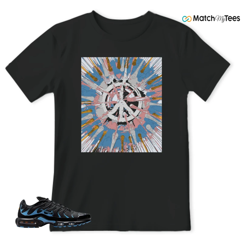 NIKE AIR MAX PLUS BLACK UNIVERSITY BLUE (2022) SNEAKER Matching Tees t-shirt