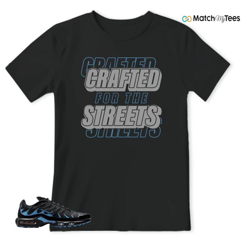 NIKE AIR MAX PLUS BLACK UNIVERSITY BLUE (2022) SNEAKER Matching Tees t-shirt