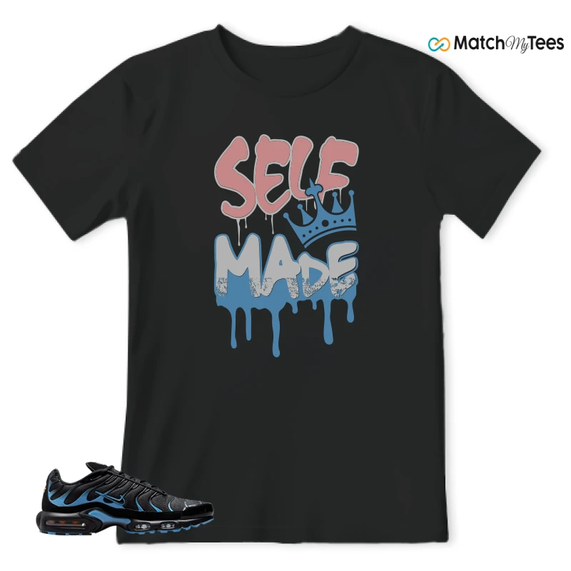 NIKE AIR MAX PLUS BLACK UNIVERSITY BLUE (2022) SNEAKER Matching Tees t-shirt