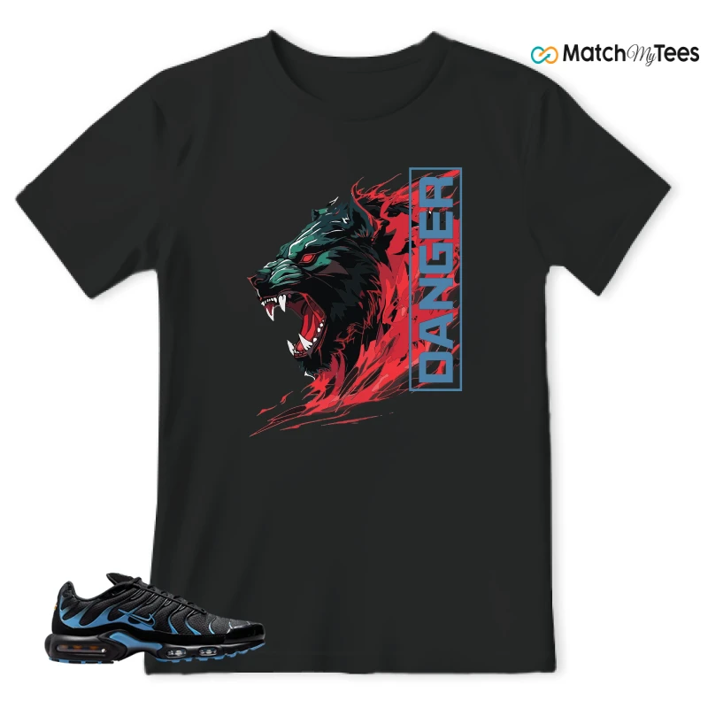 NIKE AIR MAX PLUS BLACK UNIVERSITY BLUE (2022) SNEAKER Matching Tees t-shirt