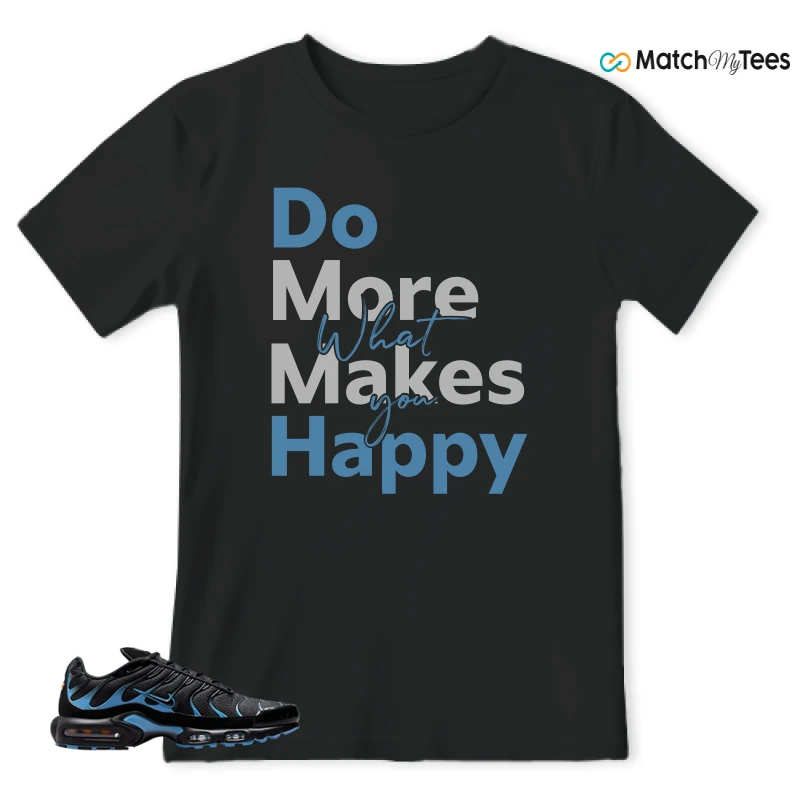 NIKE AIR MAX PLUS BLACK UNIVERSITY BLUE (2022) SNEAKER Matching Tees t-shirt