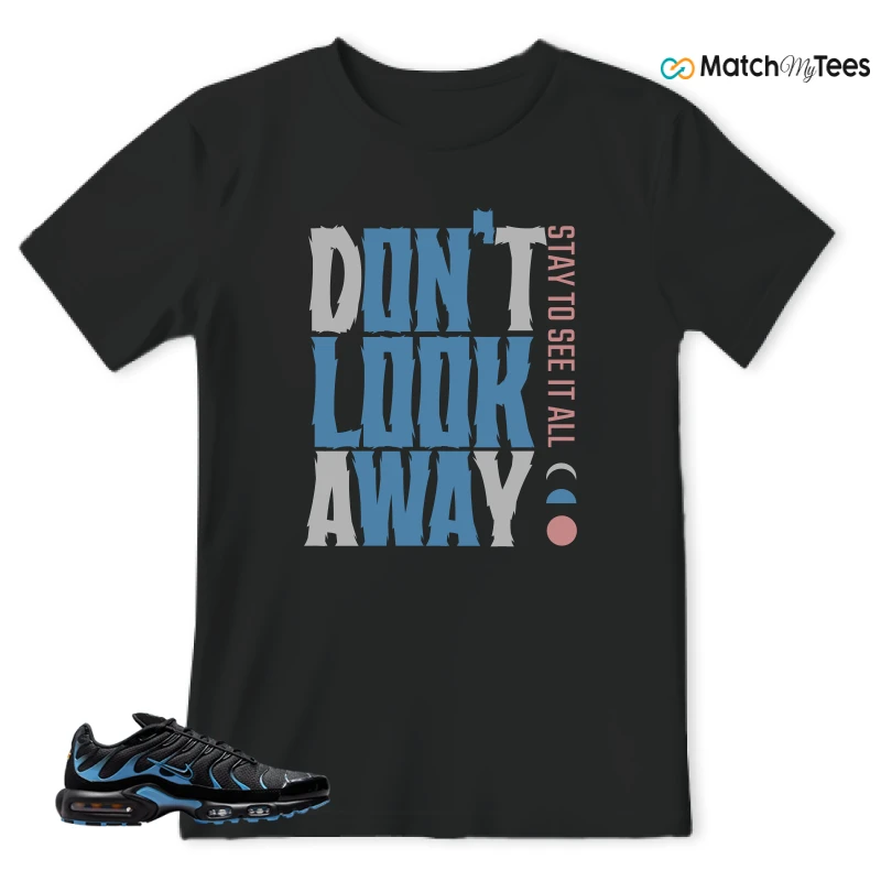 NIKE AIR MAX PLUS BLACK UNIVERSITY BLUE (2022) SNEAKER Matching Tees t-shirt